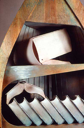 Ishmael's Locker . 1988 . wood & mixed media . 80inx30inx24in